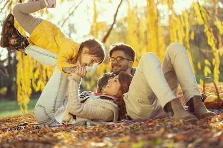 family outdoors